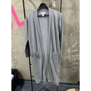 Magaschoni Long Open Gray Cardigan Sweater/ Duster Size S